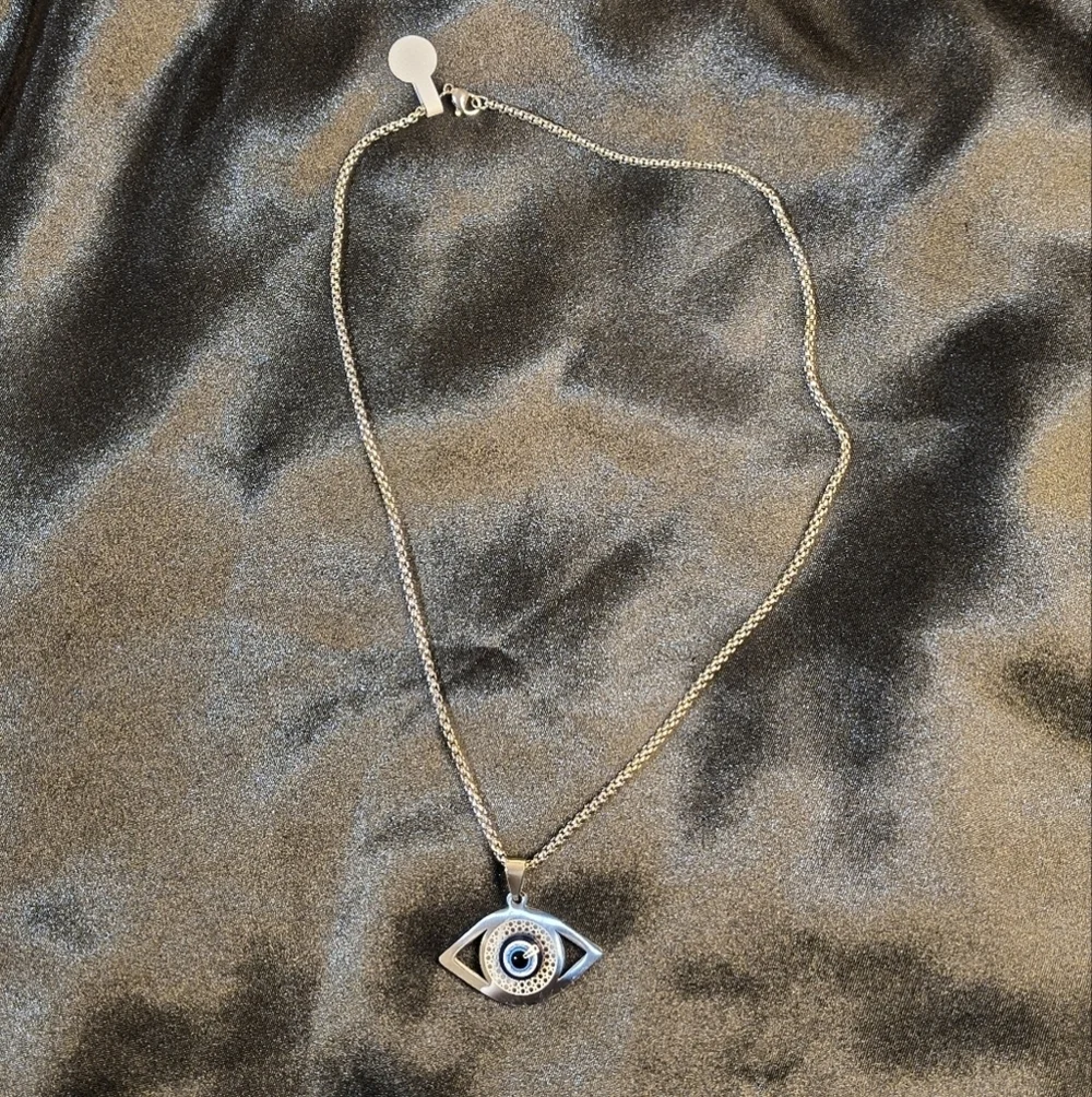 Titanium Steel Evil Eye Necklace